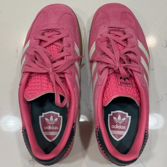 Adidas Gazelle Bold Pink and Green Shoes - Picture 3 of 7